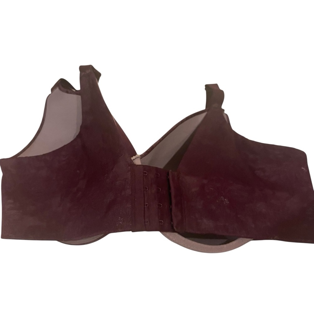 CACIQUE Back Smoothing Full Coverage Bra Plum Purple Lace - Picture 3 of 6